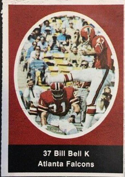 Bill Bell Football Cards 1972 Sunoco Stamps