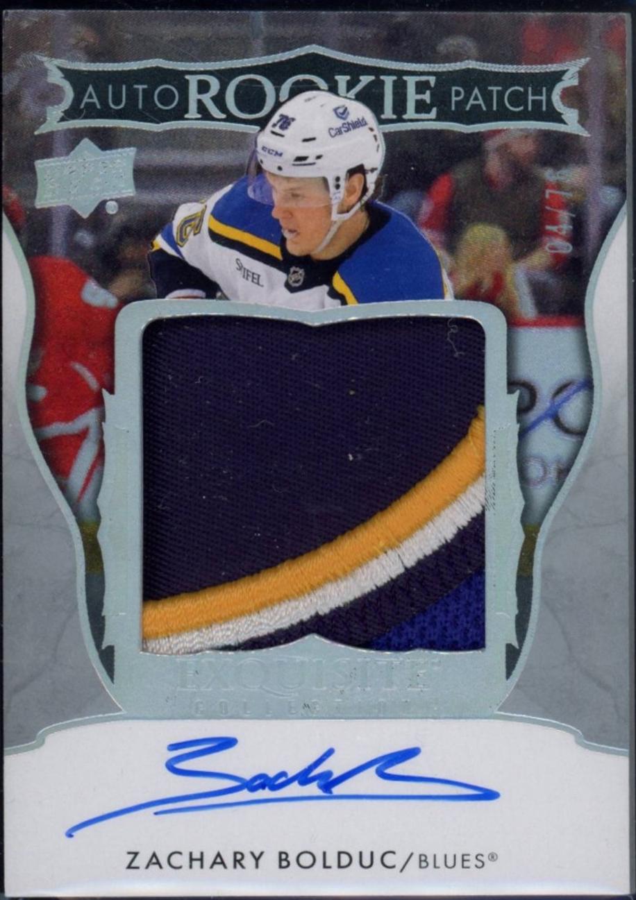 Zachary Bolduc #EC-ZB 2024 Upper Deck The Cup Exquisite Collection Rookie Auto Patch Hockey
