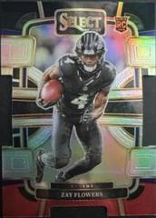 Zay Flowers [Black Red Prizm Die-Cut] #8 Prices | 2023 Panini