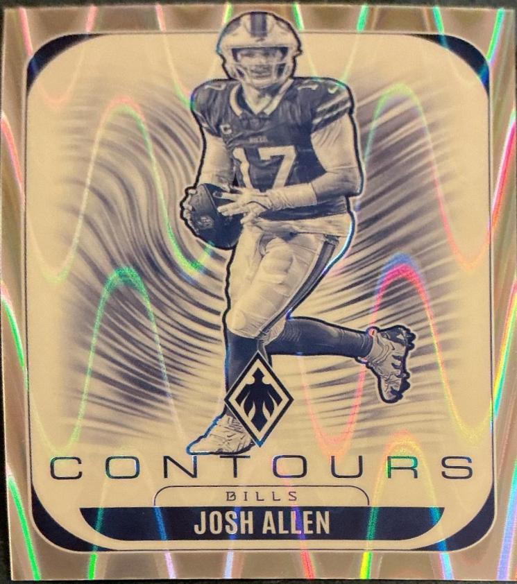 2025 Panini Phoenix Contours Josh Allen [Silver Seismic] #4 card