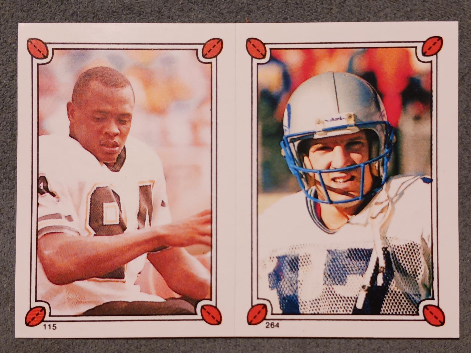 Eric Martin, Dave Krieg Football Cards 1987 Topps Stickers