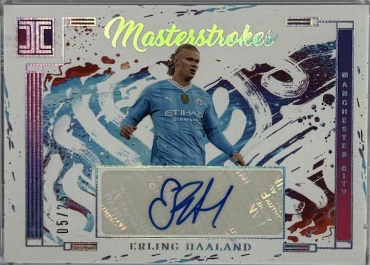 Erling Haaland #1 Soccer Cards 2023 Panini Impeccable Premier League Masterstrokes