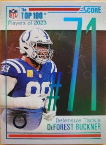 DeForest Buckner #71 Football Cards 2024 Panini Score Top 100