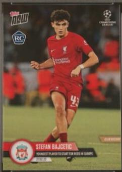 Stefan Bajcetic #83 2022 Topps Now UEFA Champions League