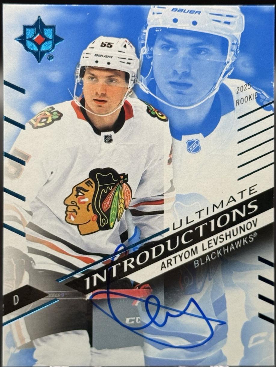 Artyom Levshunov #UI-AL 2025 Upper Deck Ultimate Collection Introductions Auto Hockey