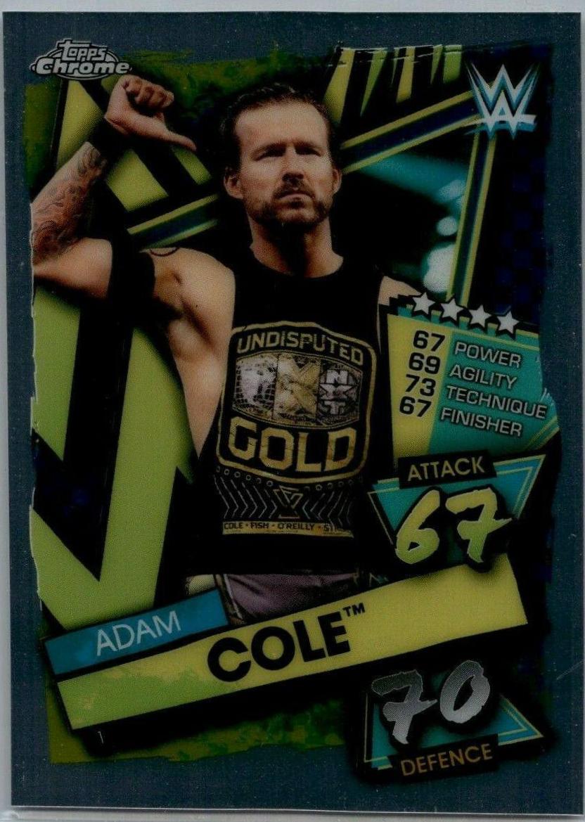 Adam Cole #1 Wrestling Cards 2021 Topps Slam Attax Chrome WWE