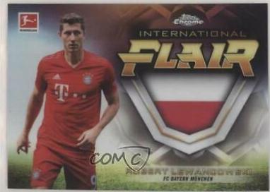 Robert Lewandowski #IF-12 Soccer Cards 2019 Topps Chrome Bundesliga International Flair