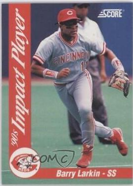 barry larkin #50 Baseball Cards 1992 Score Impact Players