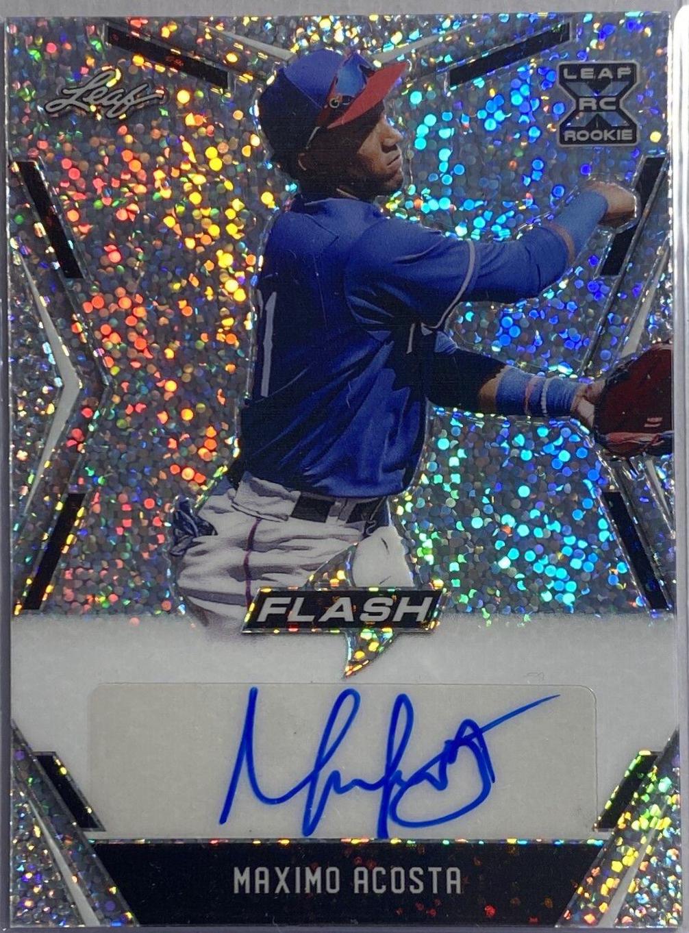Maximo Acosta #BA-MA2 2020 Leaf Flash Autographs Baseball