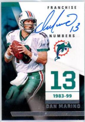 Dan Marino #FN-DM Football Cards 2023 Panini Donruss Franchise Numbers Autographs
