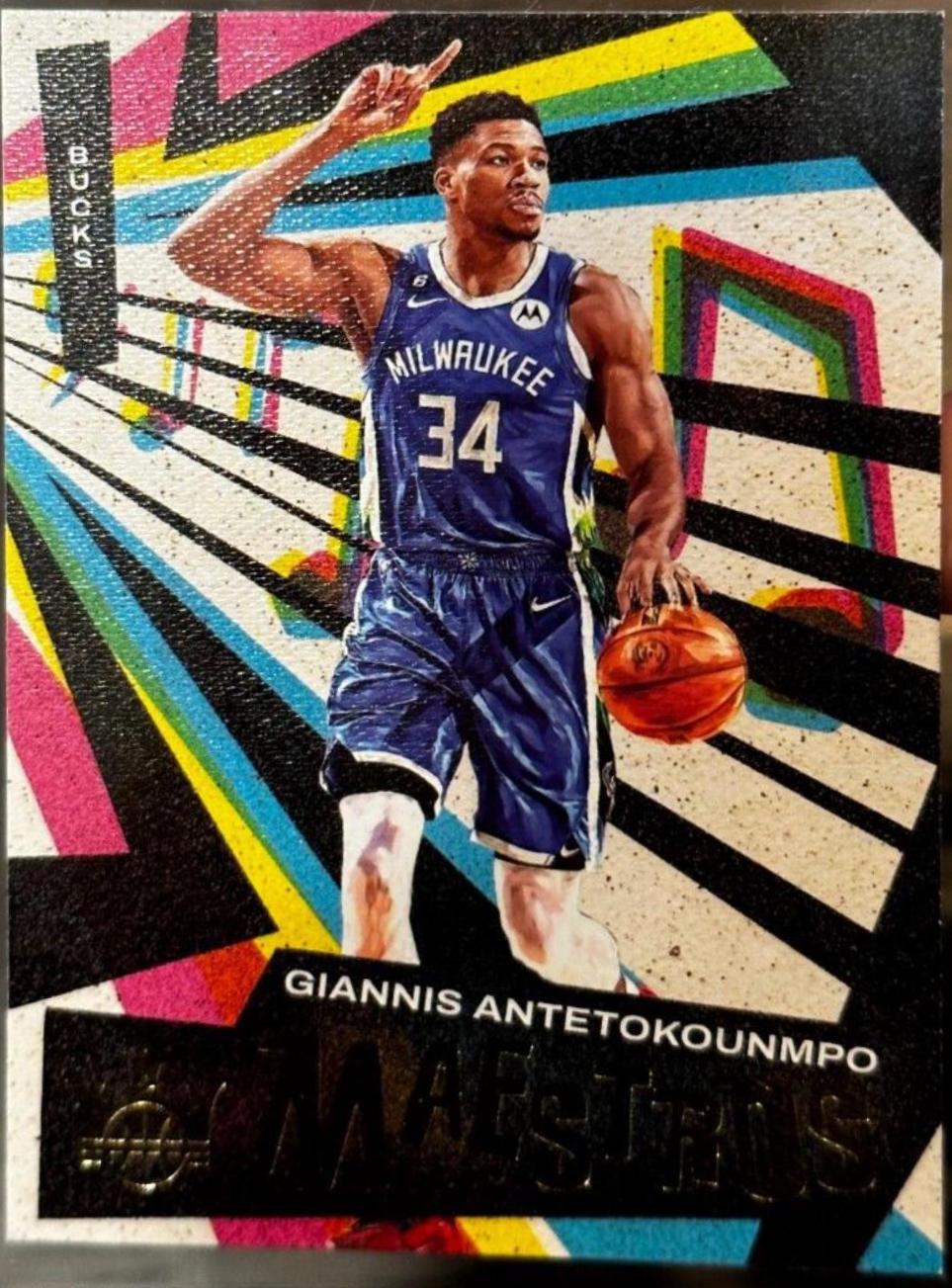 Giannis Antetokounmpo #7 Basketball Cards 2022 Panini Court Kings Maestros