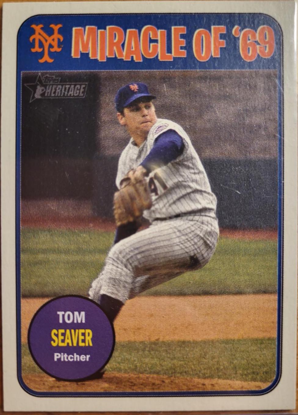 Tom Seaver #MO69-TS Baseball Cards 2018 Topps Heritage Miracle of '69