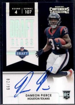 Dameon Pierce #DCA-DPI Football Cards 2022 Panini Contenders Draft Class Autographs RPS