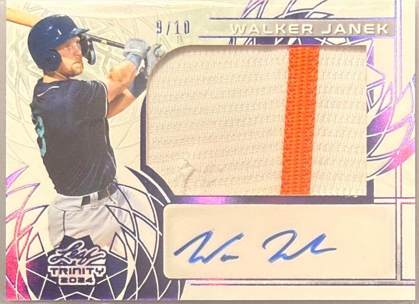 Walker Janek #PA-WJ1 2024 Leaf Trinity Baseball Patch Autograph