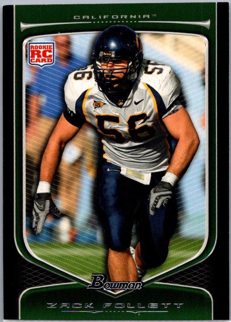 Zack Follett #218 2009 Bowman Draft Football