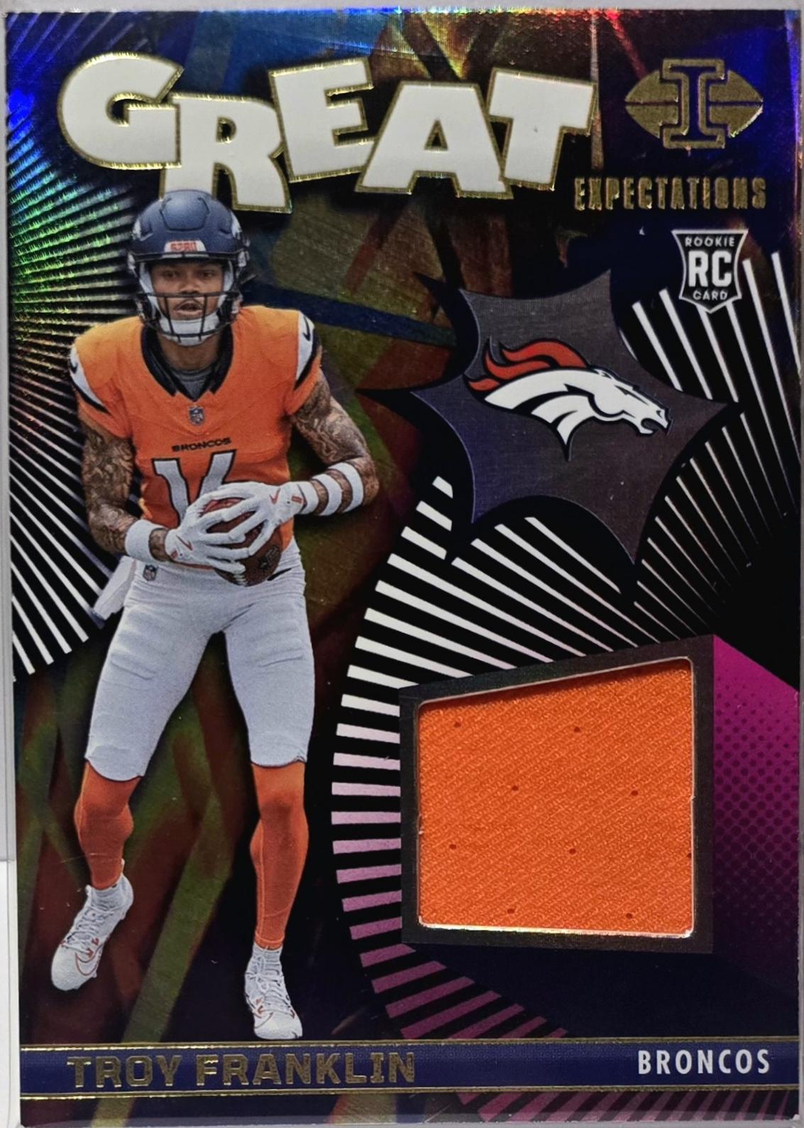 Troy Franklin #GE-TFN Football Cards 2024 Panini Illusions Great Expectations
