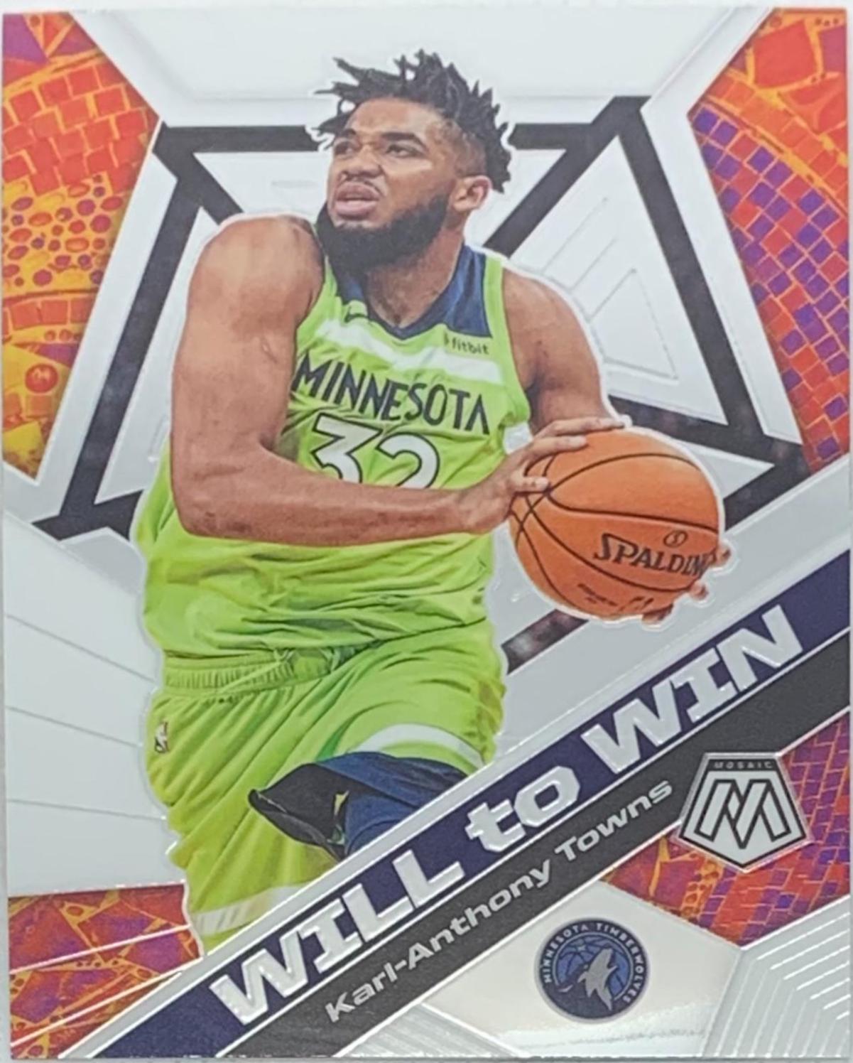 Karl Anthony Towns #2 Basketball Cards 2019 Panini Mosaic Will to Win