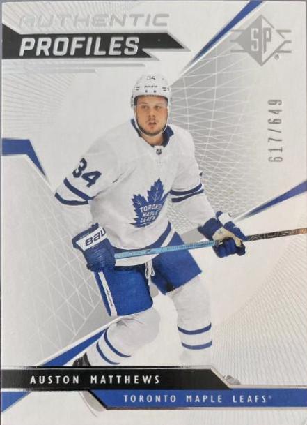 Auston Matthews #AP-AM Hockey Cards 2018 SP Authentic Profiles