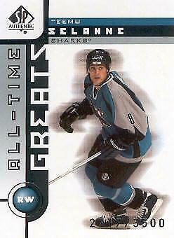 Teemu Selanne #107 Hockey Cards 2001 SP Authentic
