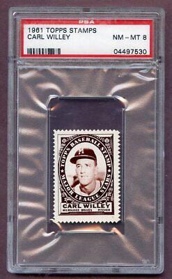 Carl Willey Baseball Cards 1961 Topps Stamps
