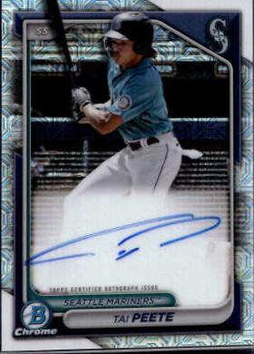 2024 Bowman Chrome Mega Box Prospect Autograph Tai Peete #BMA-TP card