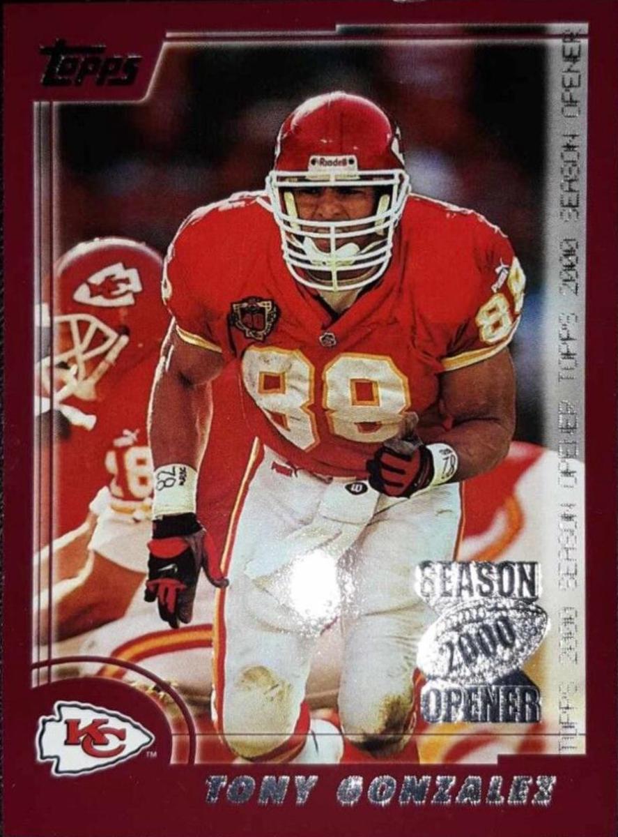 Tony Gonzalez #40 Football Cards 2000 Topps Season Opener