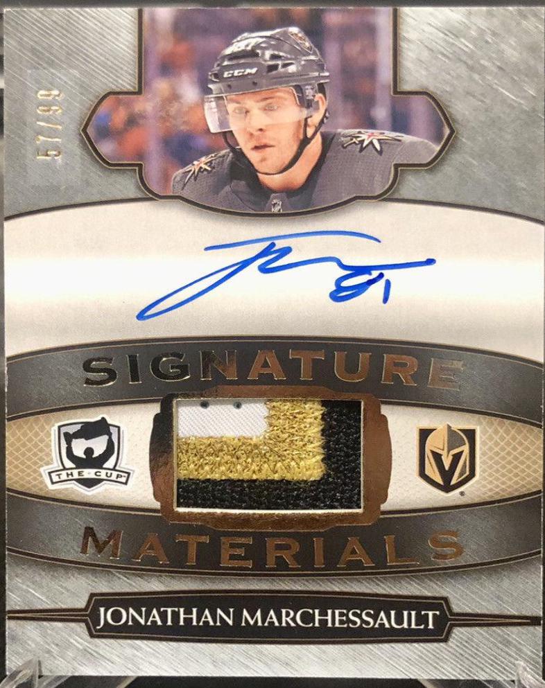 Jonathan Marchessault #SP-JM Hockey Cards 2018 Upper Deck the Cup Signature Materials