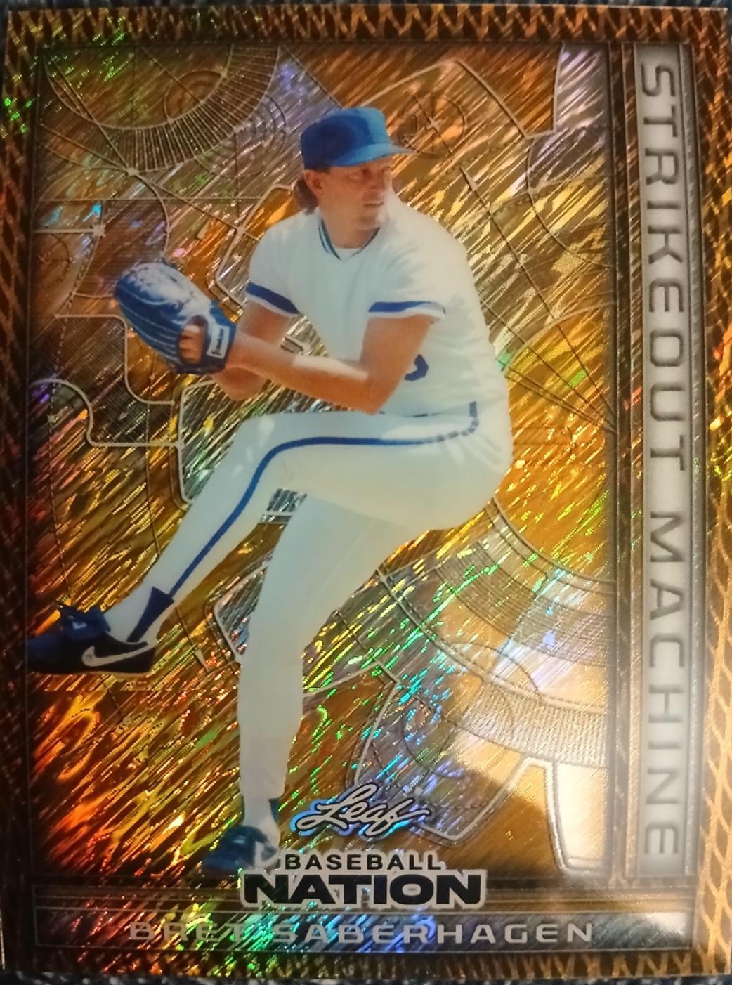 Bret Saberhagen #SMB-7 2025 Leaf Baseball Nation Strikeout Machine