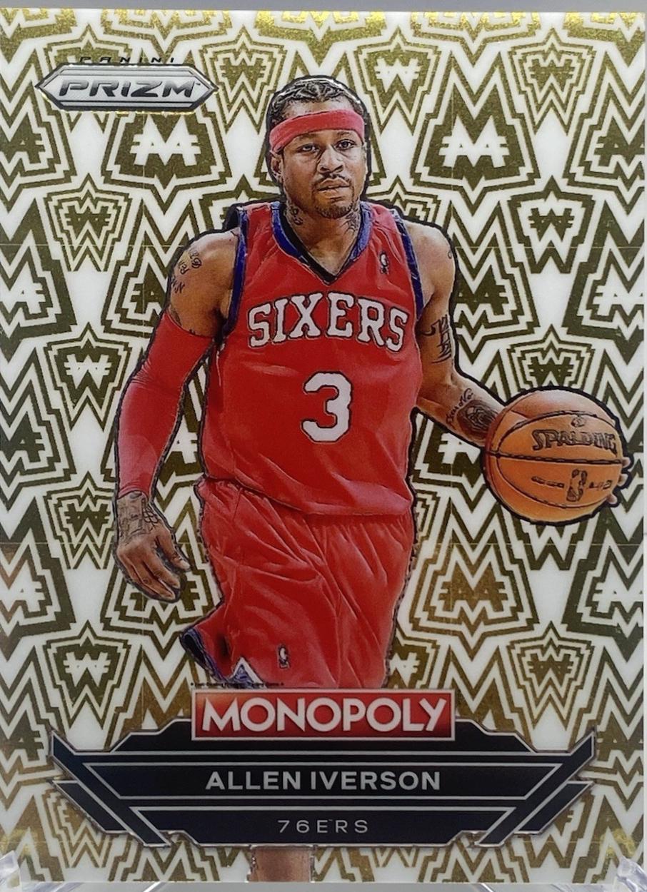 Allen Iverson #W7 Basketball Cards 2024 Panini Prizm Monopoly Millionaire White