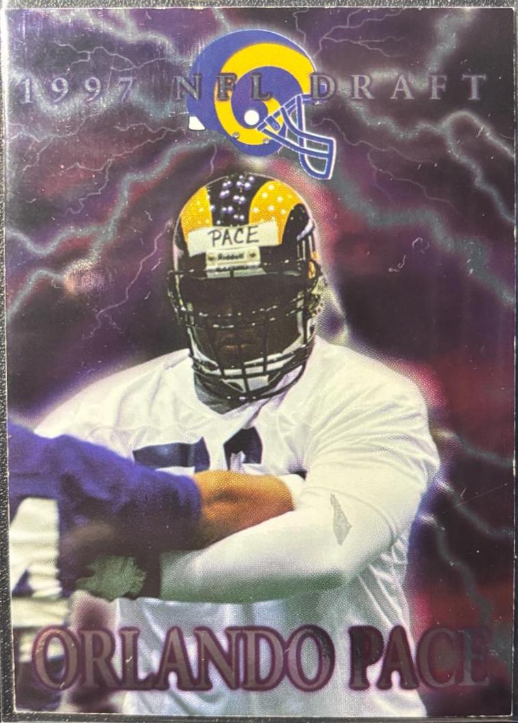 Orlando Pace #1 Football Cards 1997 Collector's Edge Excalibur NFL Draft