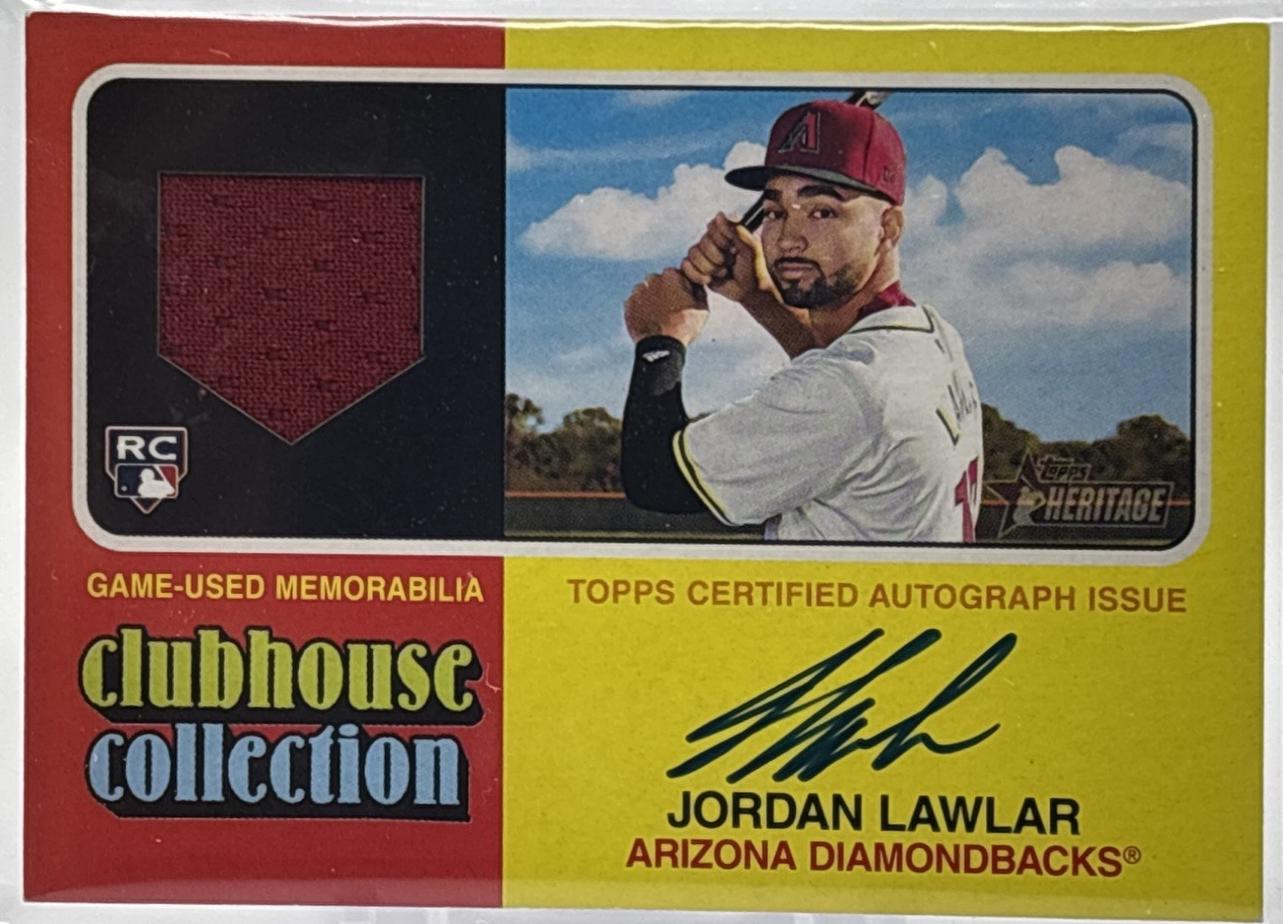 Jordan Lawlar #CCAR-JL Baseball Cards 2024 Topps Heritage Clubhouse Collection Autograph Relic