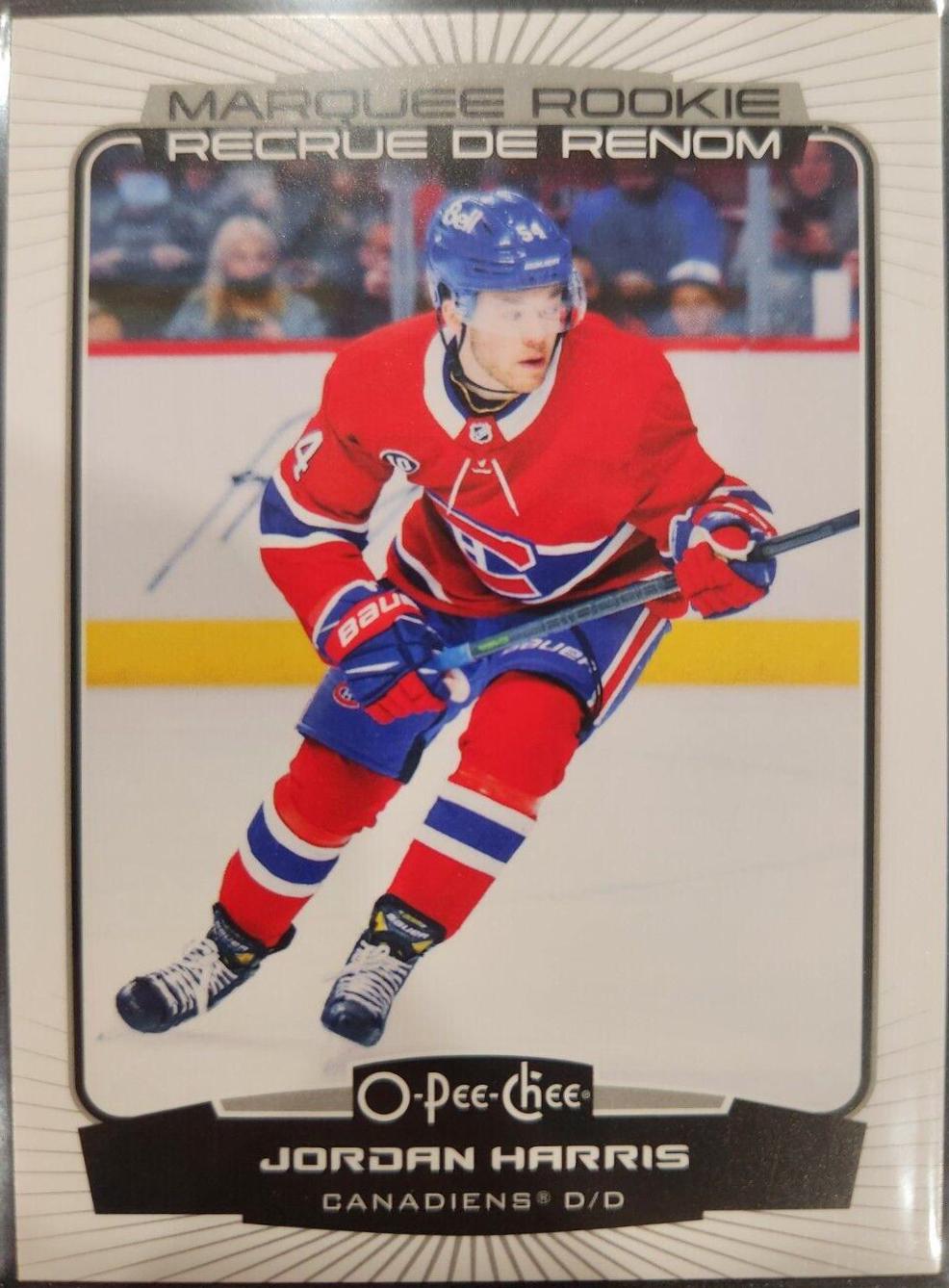 Jordan Harris #562 Hockey Cards 2022 O Pee Chee