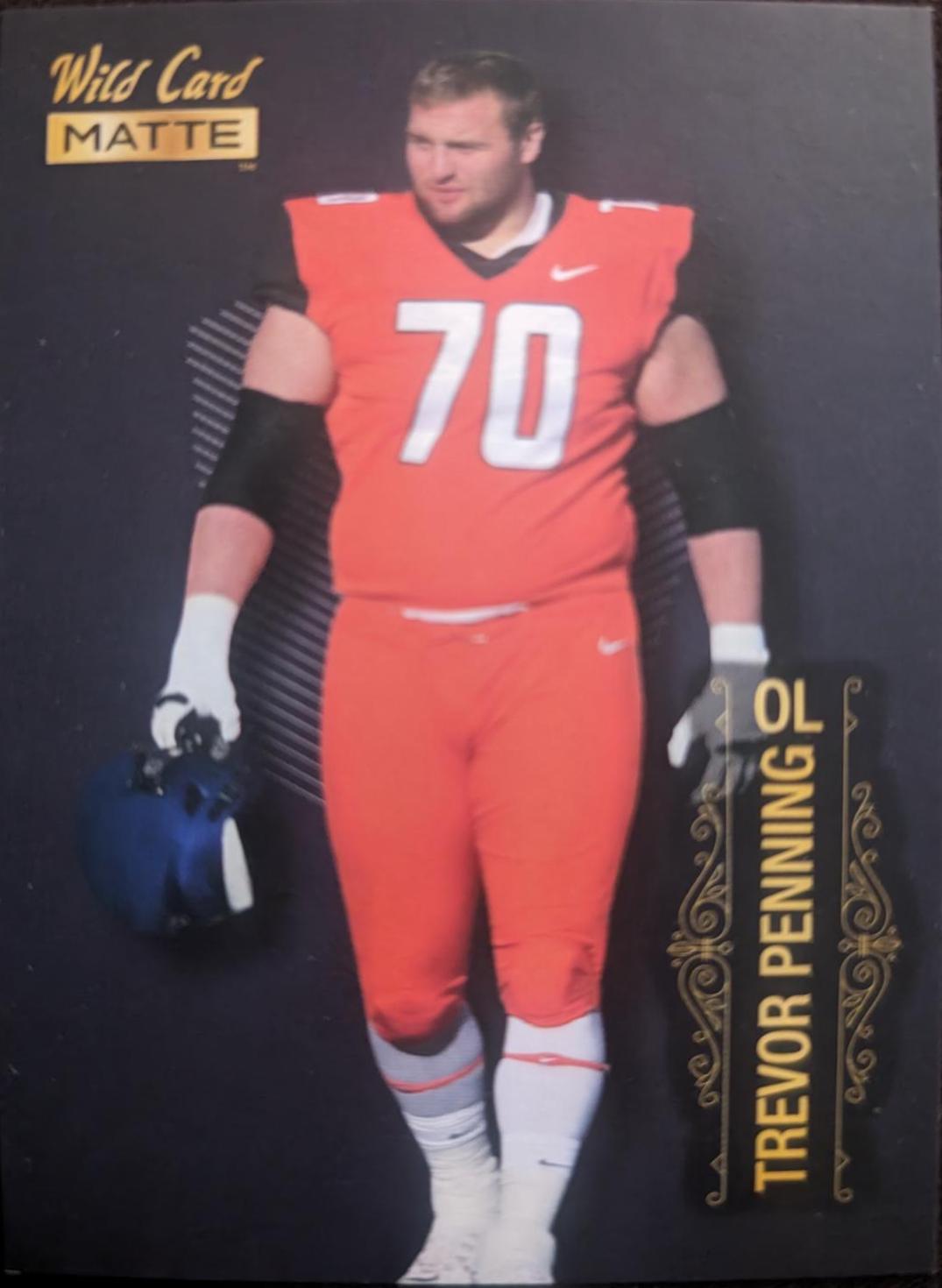 Trevor Penning #MB-108 Football Cards 2022 Wild Card Matte Black