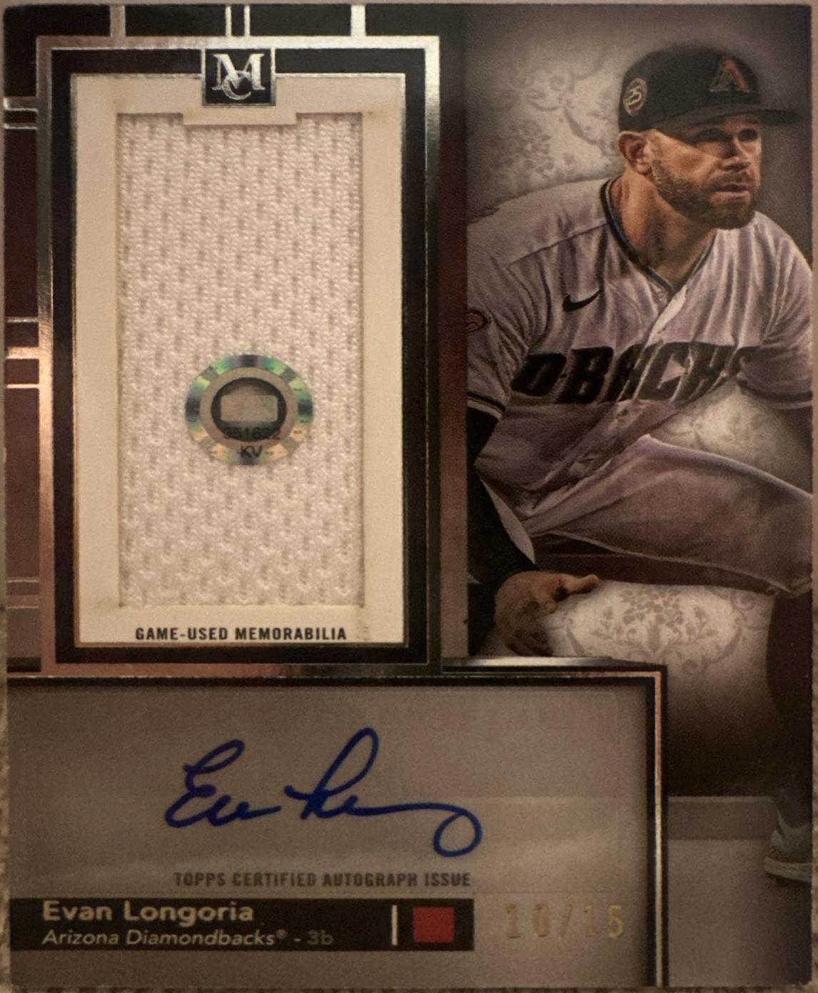 Evan Longoria #MLBAR-EL Baseball Cards 2024 Topps Museum Collection MLB Authenticated Relic Autograph