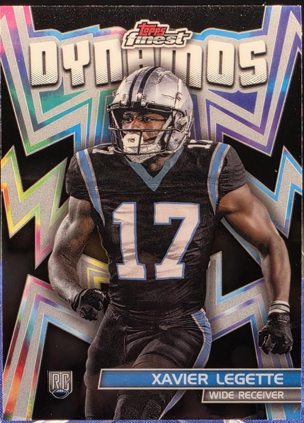 Xavier Legette #DYN-12 Football Cards 2024 Topps Finest Dynamos