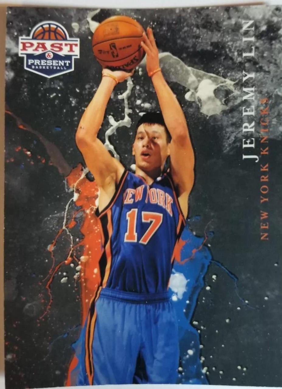 Jeremy Lin #10 Basketball Cards 2011 Panini Past and Present Raining 3's