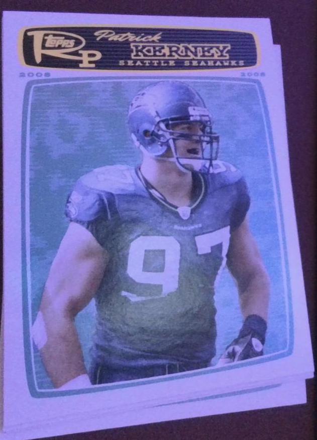 Patrick Kerney #44 Football Cards 2008 Topps Rookie Progression