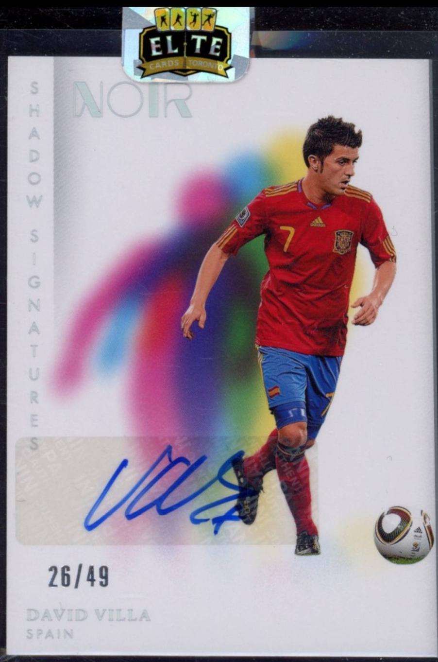 David Villa #12 2024 Panini Noir Shadow Signature Soccer