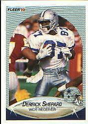 Derrick Shepard #395 Football Cards 1990 Fleer