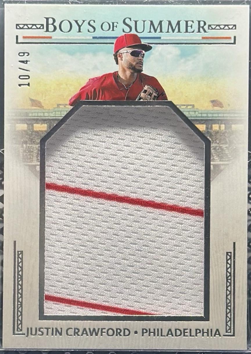 Justin Crawford #JPM-JC Baseball Cards 2024 Panini Boys of Summer Jumbo Prospect Materials