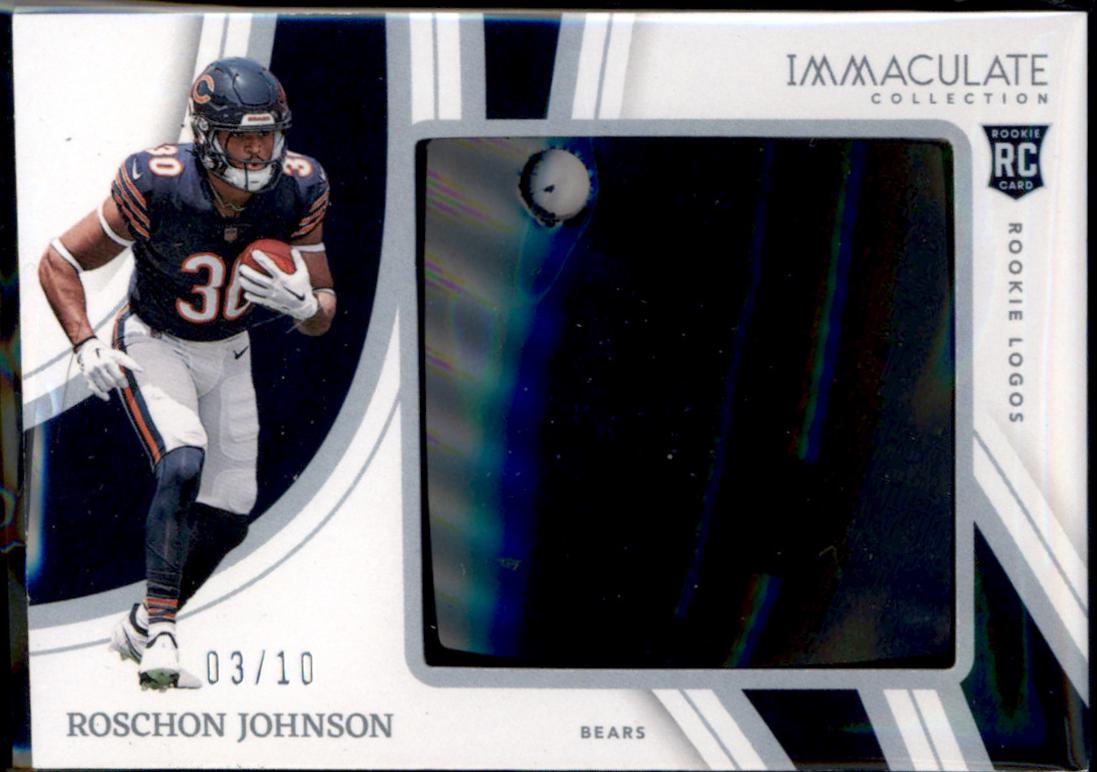 Roschon Johnson #30 Football Cards 2023 Panini Immaculate Rookie Logo