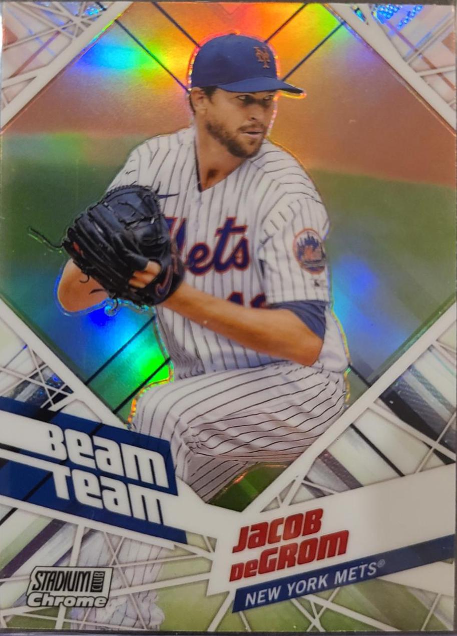 Jacob DeGrom #BTC-10 Baseball Cards 2021 Stadium Club Chrome Beam Team