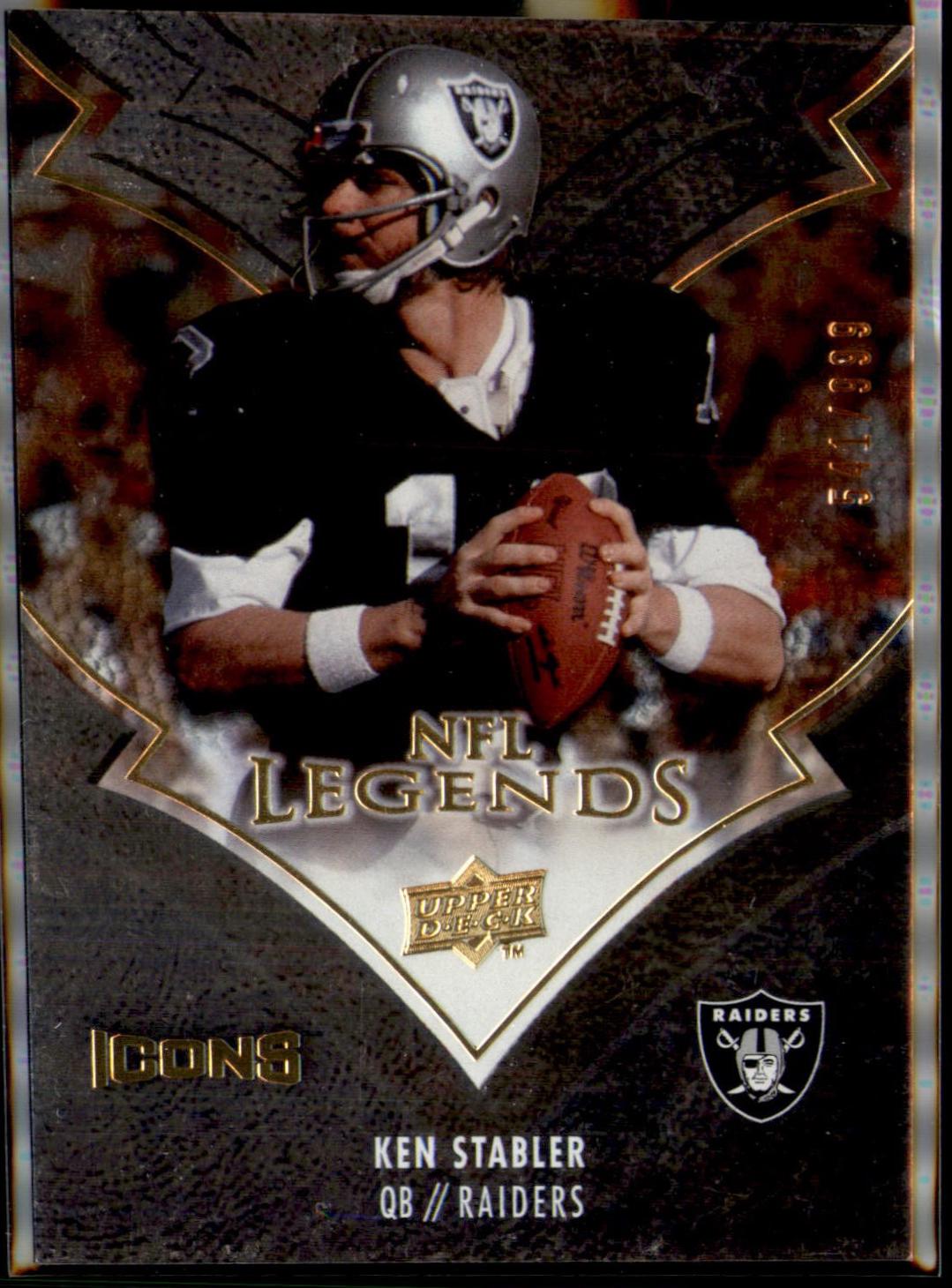Ken Stabler #LEG18 2008 Upper Deck Icons NFL Legends