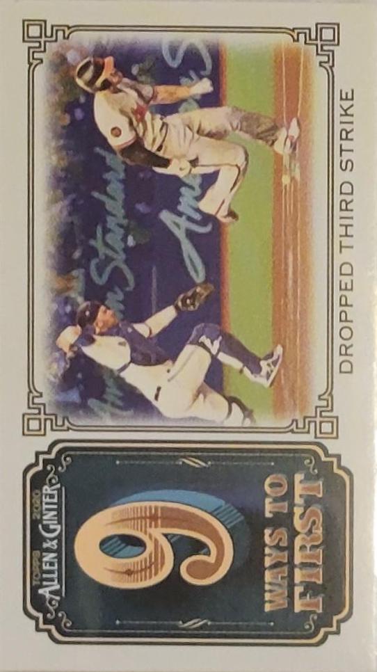 Dropped Third Strike #M9WF-1 Baseball Cards 2020 Topps Allen & Ginter Mini 9 Ways to First