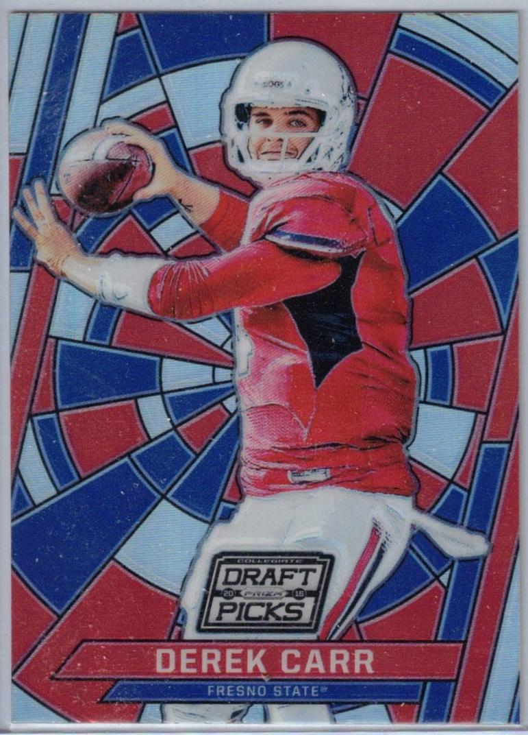 Derek Carr #28 2016 Panini Prizm Draft Picks Stained Glass Football