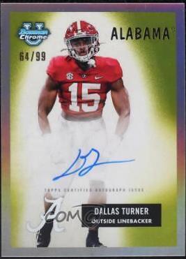 Dallas Turner #55B-DT Football Cards 2023 Bowman Chrome University 1955 Autographs