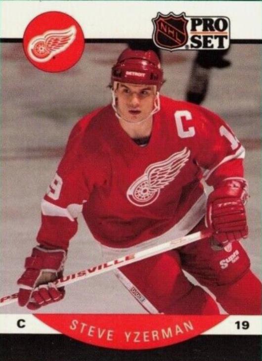 Steve Yzerman #79 Hockey Cards 1990 Pro Set