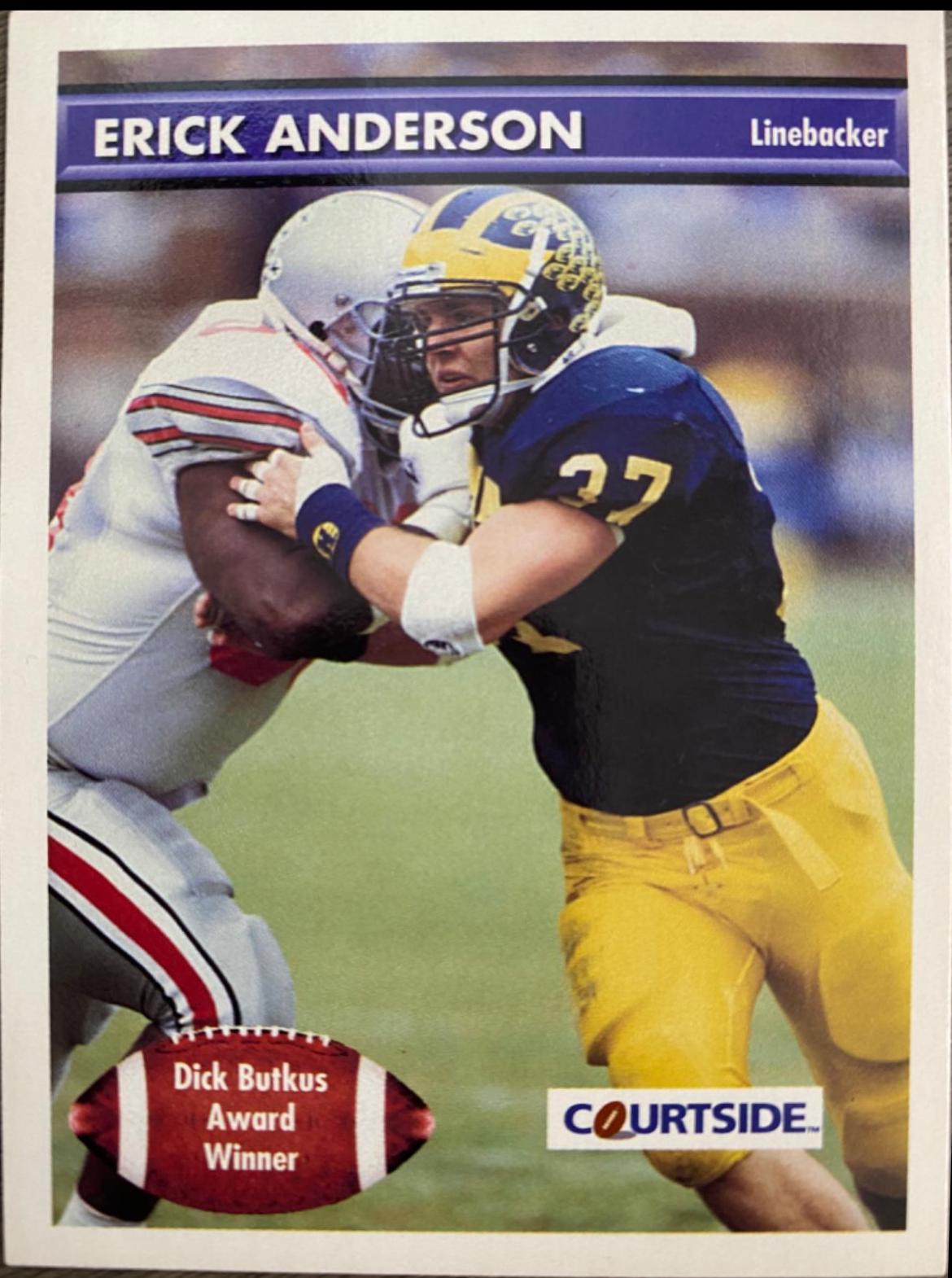 Erick Anderson #AW5 Football Cards 1992 Courtside Draft Pix Promos