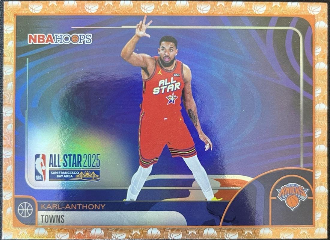2025 Topps NBA Hoops Karl-Anthony Towns [Orange Hoops] #292 card