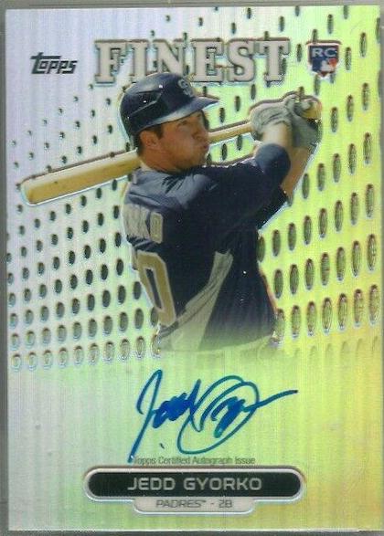 Jedd Gyorko #RA-JG Baseball Cards 2013 Finest Rookie Autographs